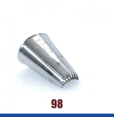 Кондитерская насадка 98 Tulip™ лента с зубчиками ракушка (Shell Basketweave) малая, прорезь 10 мм