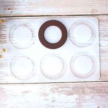 Силиконовая форма для шоколада-мастики-карамели 6 фигур Кольцо 220*110*3 мм Силиконовая форма для шоколада-мастики-карамели 6 фигур Кольцо 220*110*3 мм