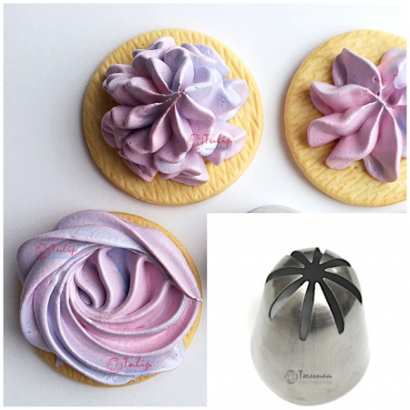 Насадка закрытая звезда №136, 336, 536 (232) | Роза Твист (8 лучей) - Standard closed star tip #136, 336, 536 (232) | Rose Twist | by Tulip Workshop