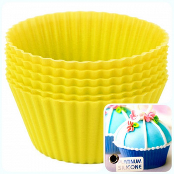 Форма для выпечки Капкейков силиконовая Ø 4.5 высота 3.5 см | набор 6 шт Форма для выпечки Капкейков силиконовая Ø 4.5 высота 3.5 см | набор 6 шт