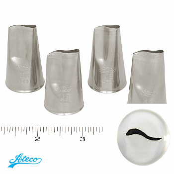 Кондитерская насадка лепесток розы 2-й изогнутый №116, 117, 118, 119 Ateco | средний размер