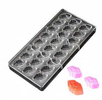 Поликарбонатная форма для шоколада 275*135*24 мм | Двойное Сердце (эконом) Поликарбонатная форма для шоколада 275*135*24 мм | Двойное Сердце (эконом)