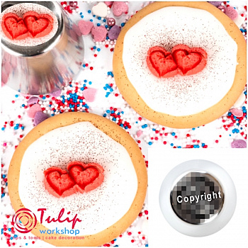 Насадка Валентин № 129 | L размер (Russian Pastry Tube #129 - Valentine Hearts | L size | By Tulip Workshop)