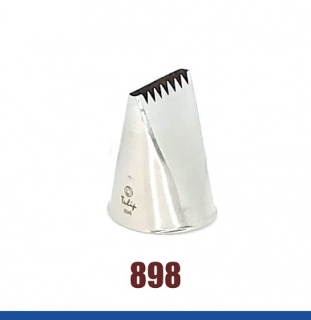 Кондитерская насадка 898 Tulip, прорезь 26 мм, большая лента с зубчиками Ribbon Basketweave