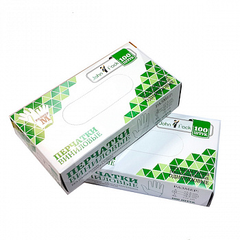 Перчатки виниловые одноразовые размеры S, M, L, XL | 100 шт