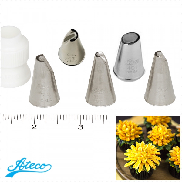 Кондитерская насадка лепесток хризантемы №79, 80, 81, 401, 403 Ateco