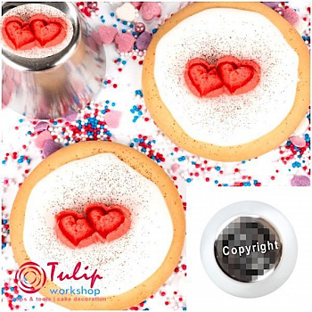 Насадка Валентин № 129 | L размер (Russian Pastry Tube #129 - Valentine Hearts | L size | By Tulip Workshop)