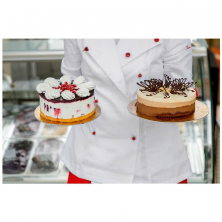 Подложка для торта усиленная Золото/Жемчуг 2х сторон. 3.2 мм, Ø 340 мм