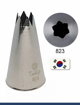 Кондитерская насадка 823 Tulip открытая звезда д.8,5 мм, 6 лучей