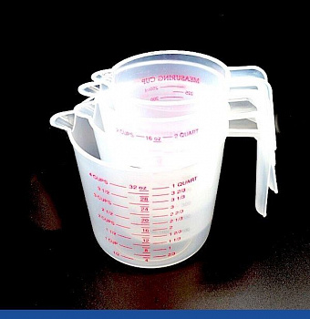 Мерная Кружка кондитерская пластик ПВХ | 0,25; 0,5; 1 л.