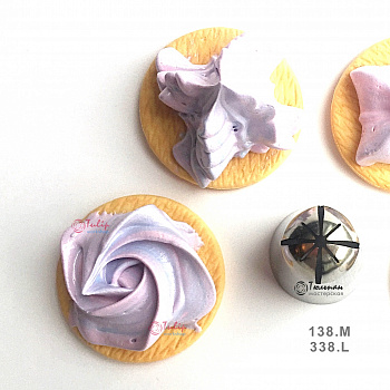 Насадка закрытая звезда №138, 338 (8 разных лучей) - Standard closed star tip #138, 338 | Frilly Girl | by Tulip Workshop