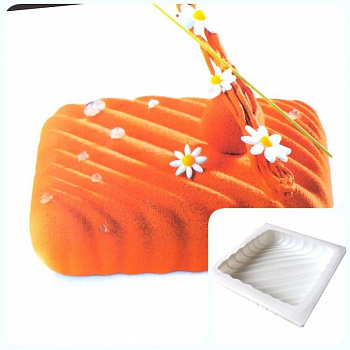 Силиконовая форма 3D для муссового торта | Пон 170*170 мм Силиконовая форма 3D для муссового торта | Пон 170*170 мм