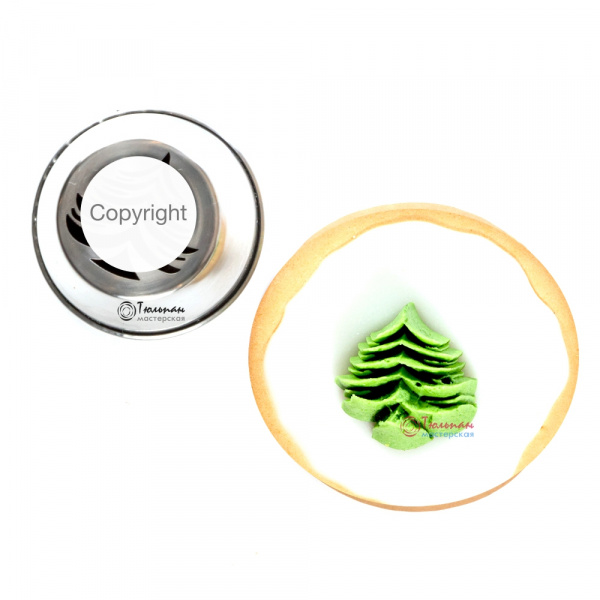 Насадка Рождественская Ель №217 | XL размер (Russian Nozzle #217 Christmas tree | XL size | By Tulip Workshop)