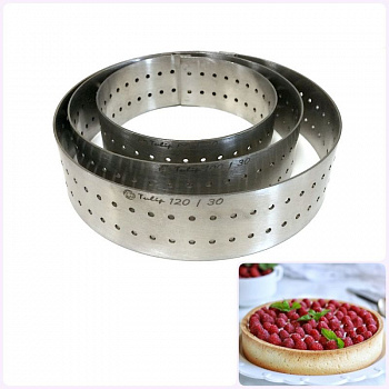 Формы для выпечки нерж.сталь перфорир. | Кольца (высота 3 см, Ø 8-30 см) Формы для выпечки нерж.сталь перфорир. | Кольца (высота 3 см, Ø 8-30 см)