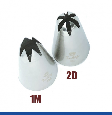 Кондитерская насадка 1M Tulip™ полузакрытая звезда, 6 лучей, Ø 7-13 мм, Korea