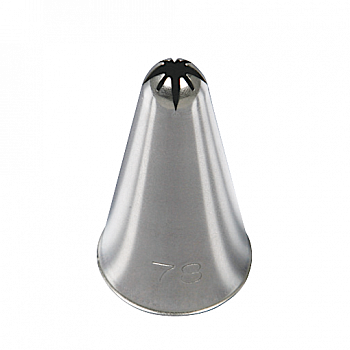 Кондитерская насадка закрытая звезда №78 Tulip™ разные лучи (diam.5 mm; 4-8 лучей)