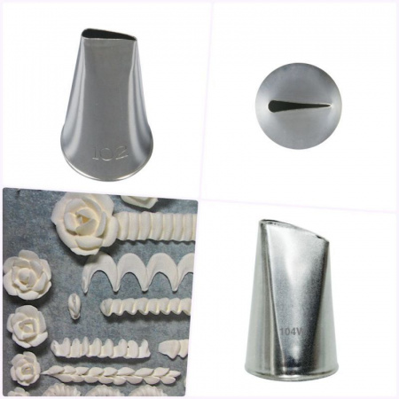 Кондитерская насадка прямой лепесток розы №101-104, 264 Ateco | малый размер